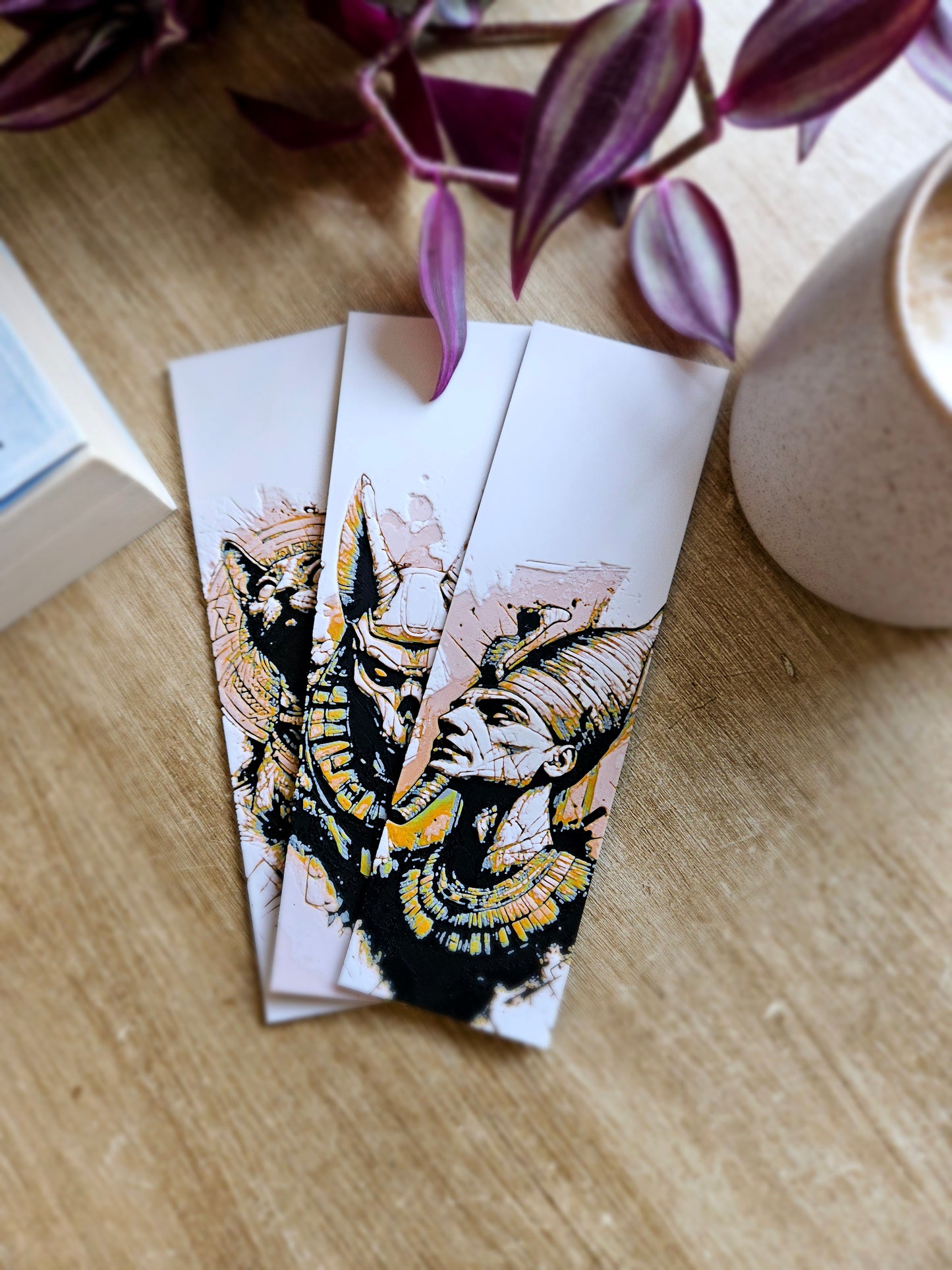 Set of 3 Egyptian-Inspired 3D Printed Bookmarks | Ancient Elegance for Readers