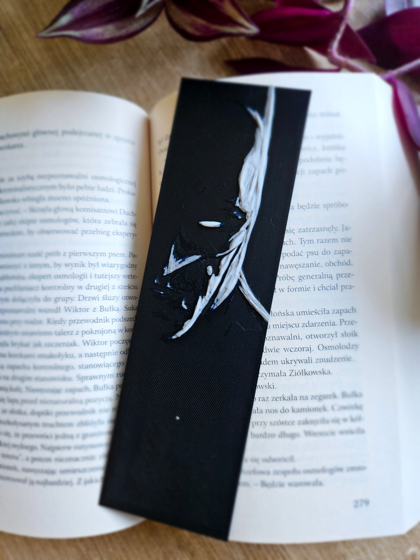 Dark Knight Inspired 3D Printed Bookmark - Sleek Black Design for Superhero Fans