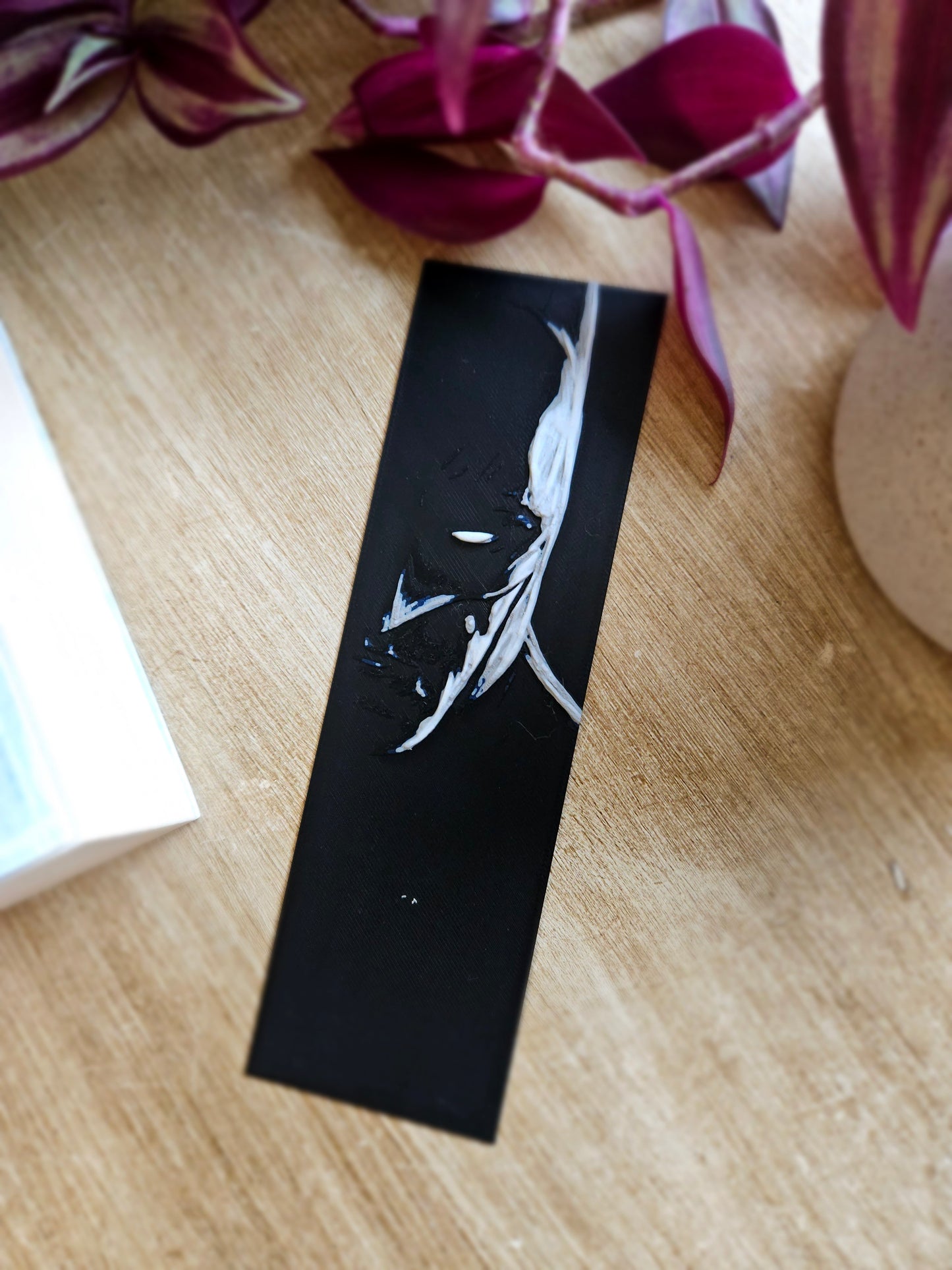 Dark Knight Inspired 3D Printed Bookmark - Sleek Black Design for Superhero Fans