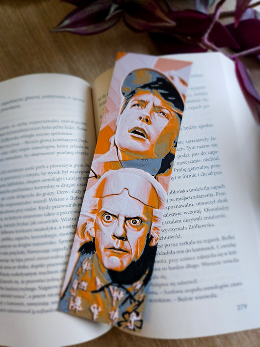 Back to the Future Duo 3D Printed Bookmark – Marty & Doc