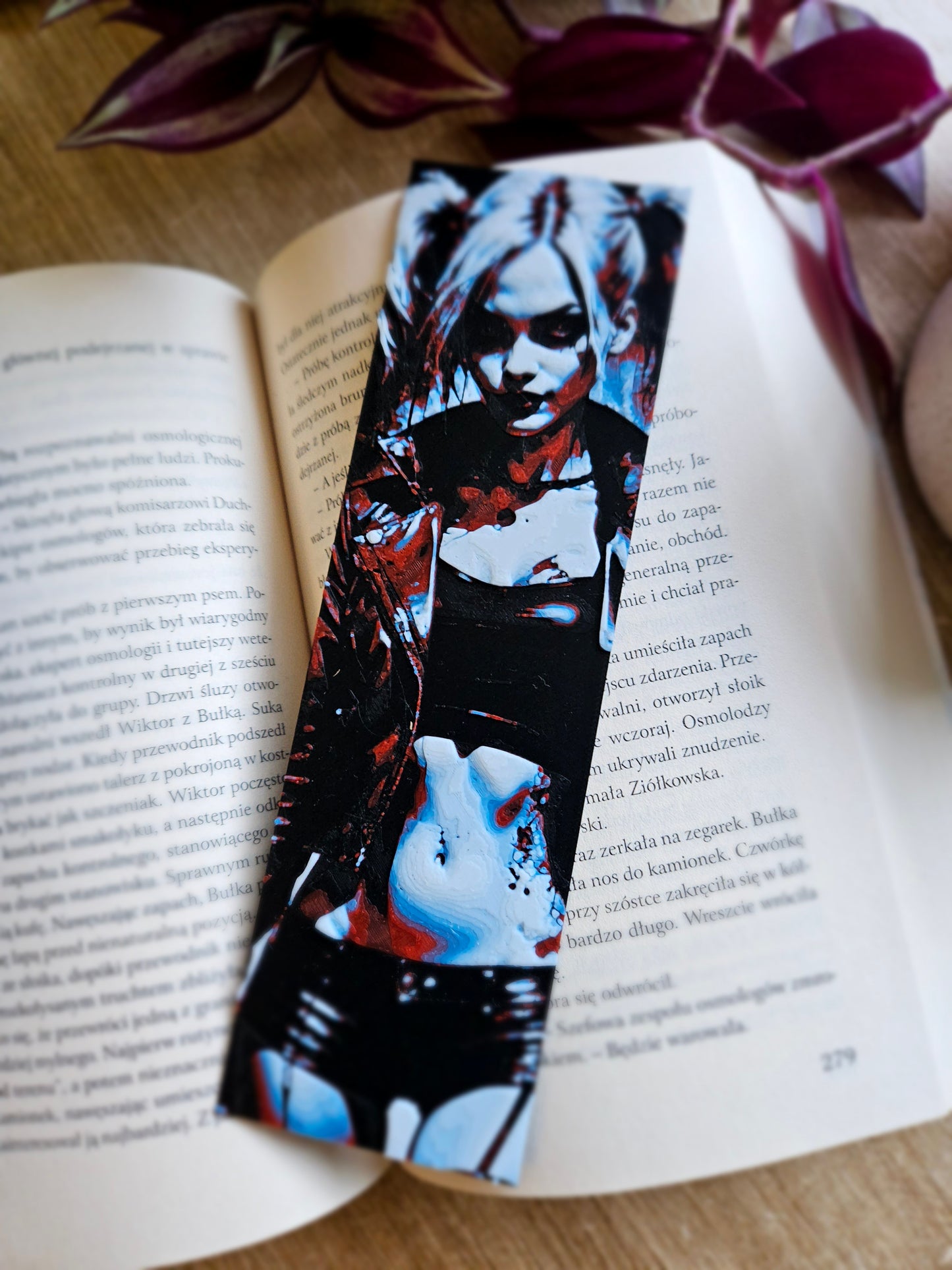 Set of 3 Harley Quinn-Inspired 3D Printed Bookmarks | Vibrant & Bold Collectibles