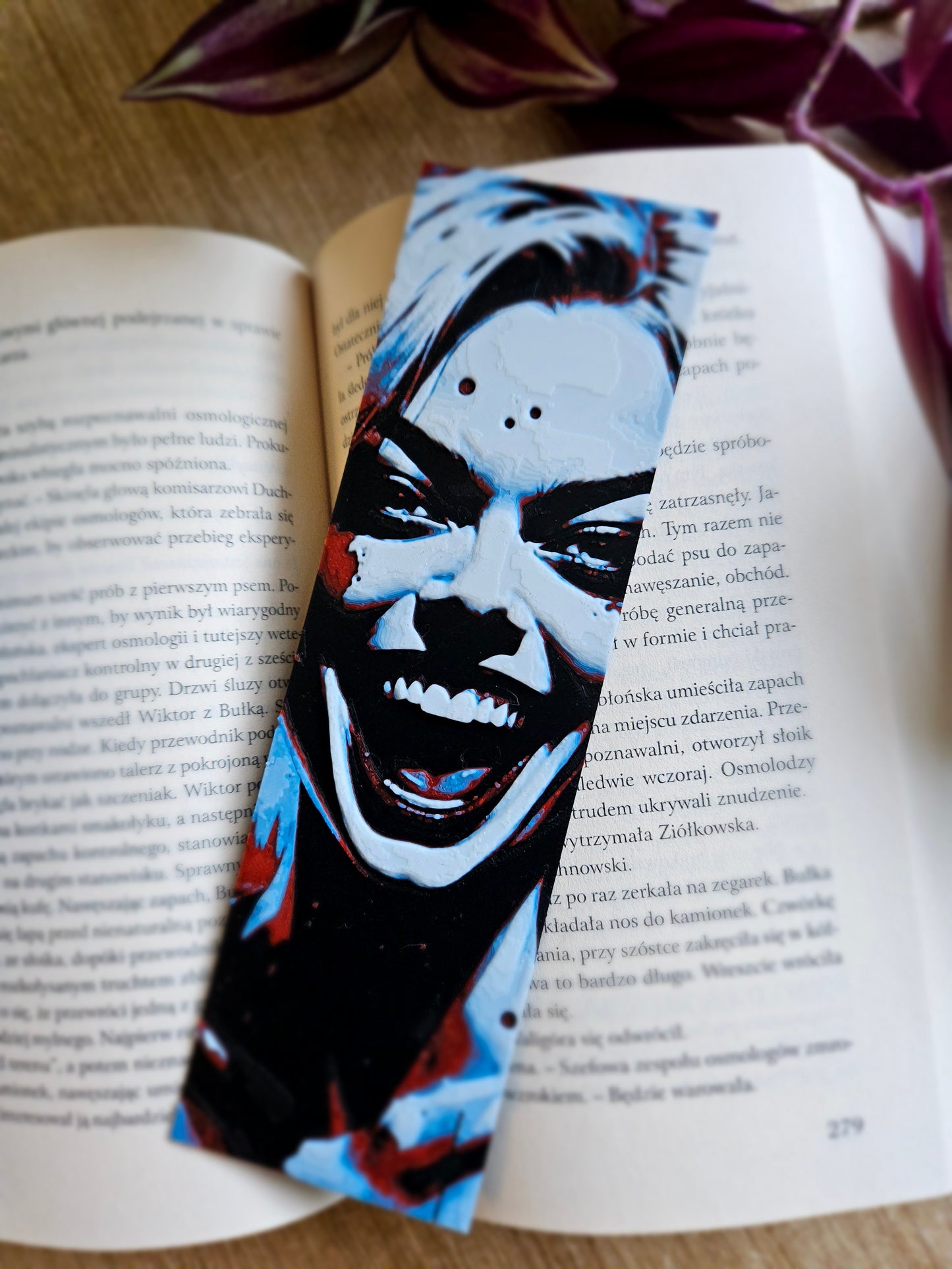 Harley Quinn Villainous Grin 3D Printed Bookmark