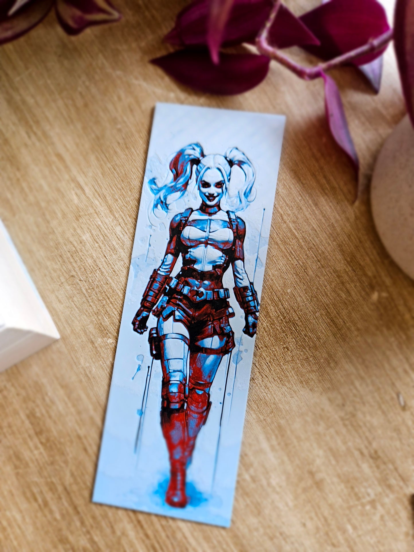 Harley Quinn Inspired 3D Printed Bookmark