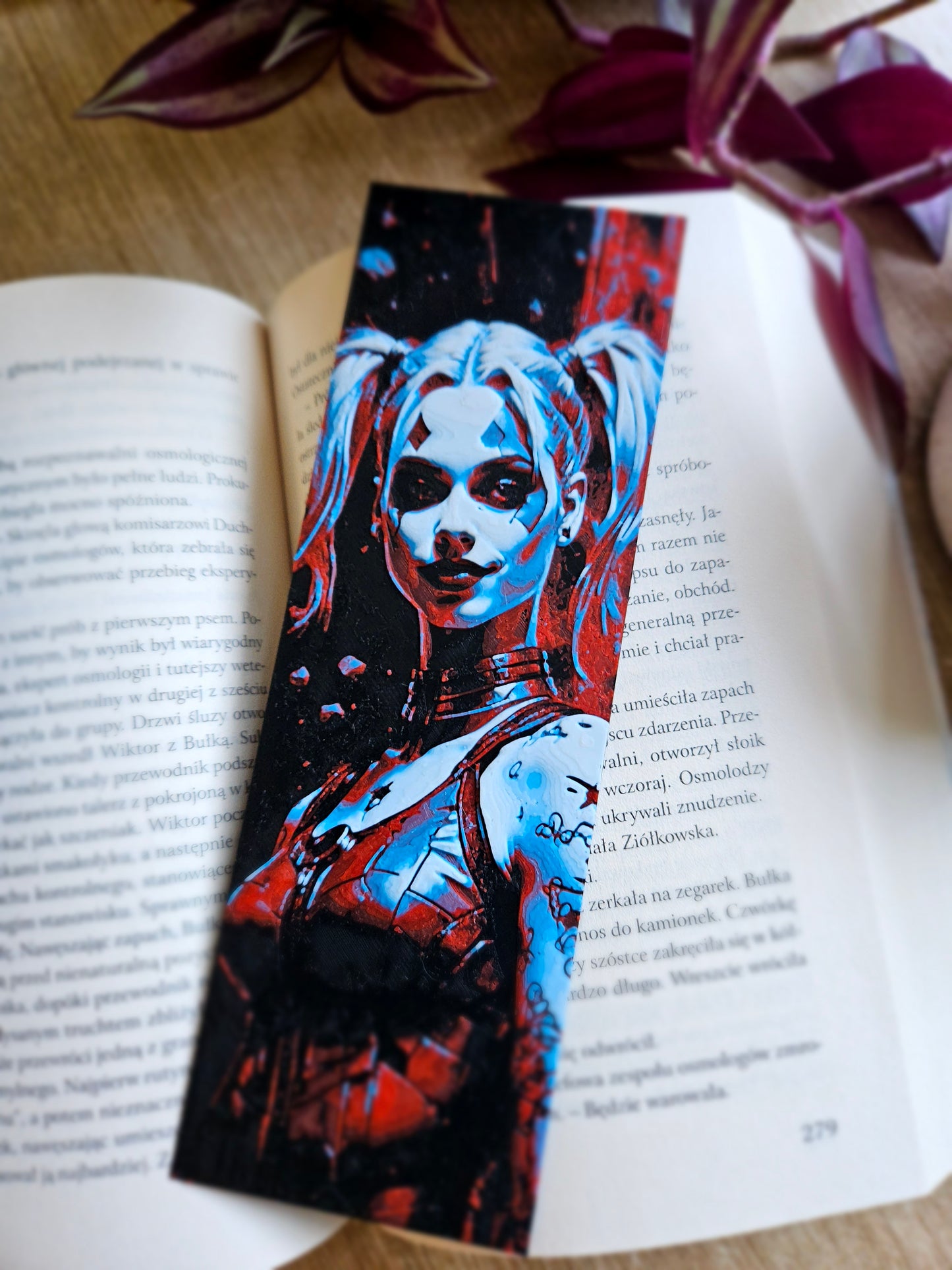 Set of 3 Harley Quinn-Inspired 3D Printed Bookmarks | Perfect for Fans of Iconic Antiheroes