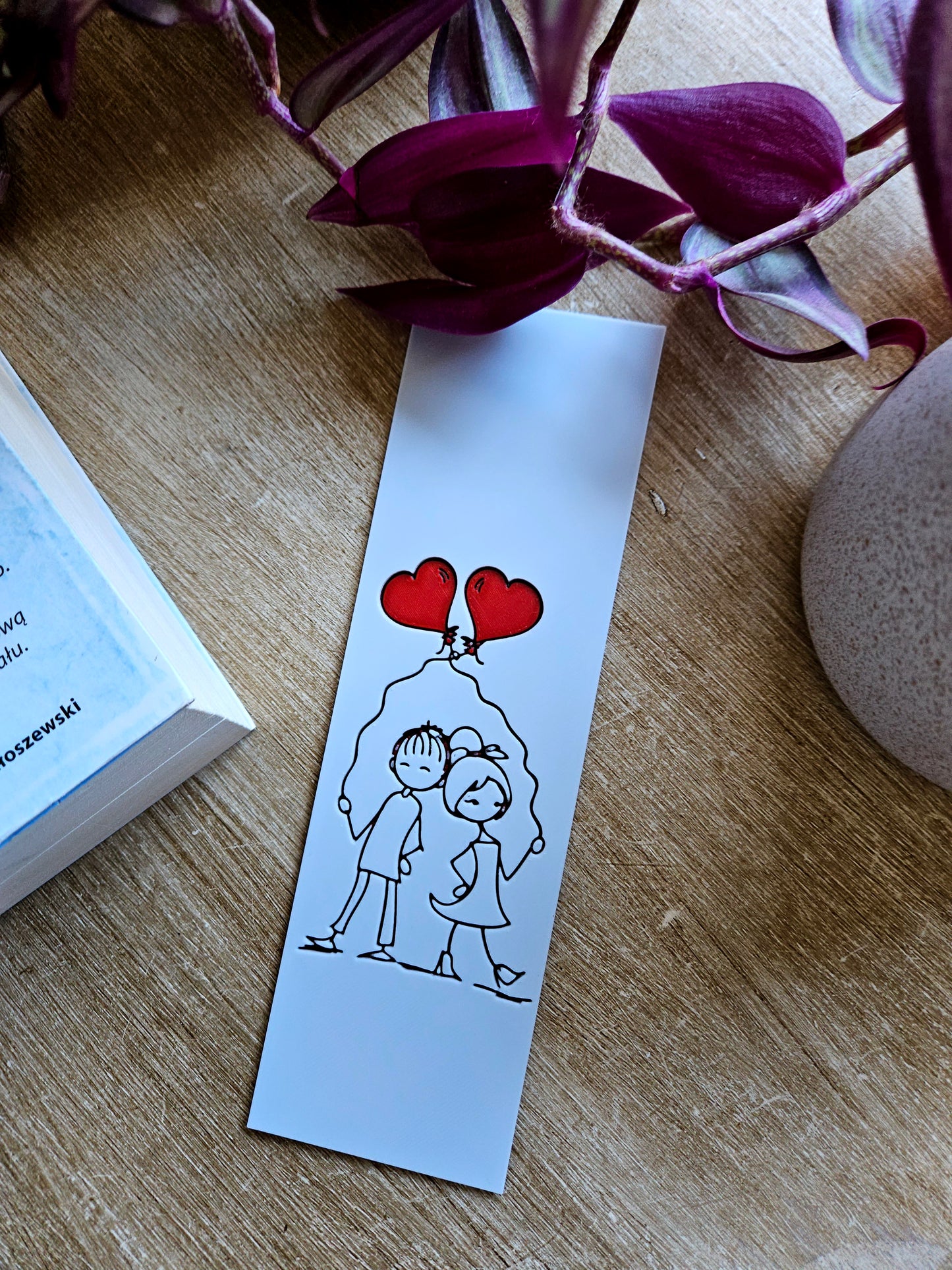 Love is in the Air Romantic Bookmark 3D Printed