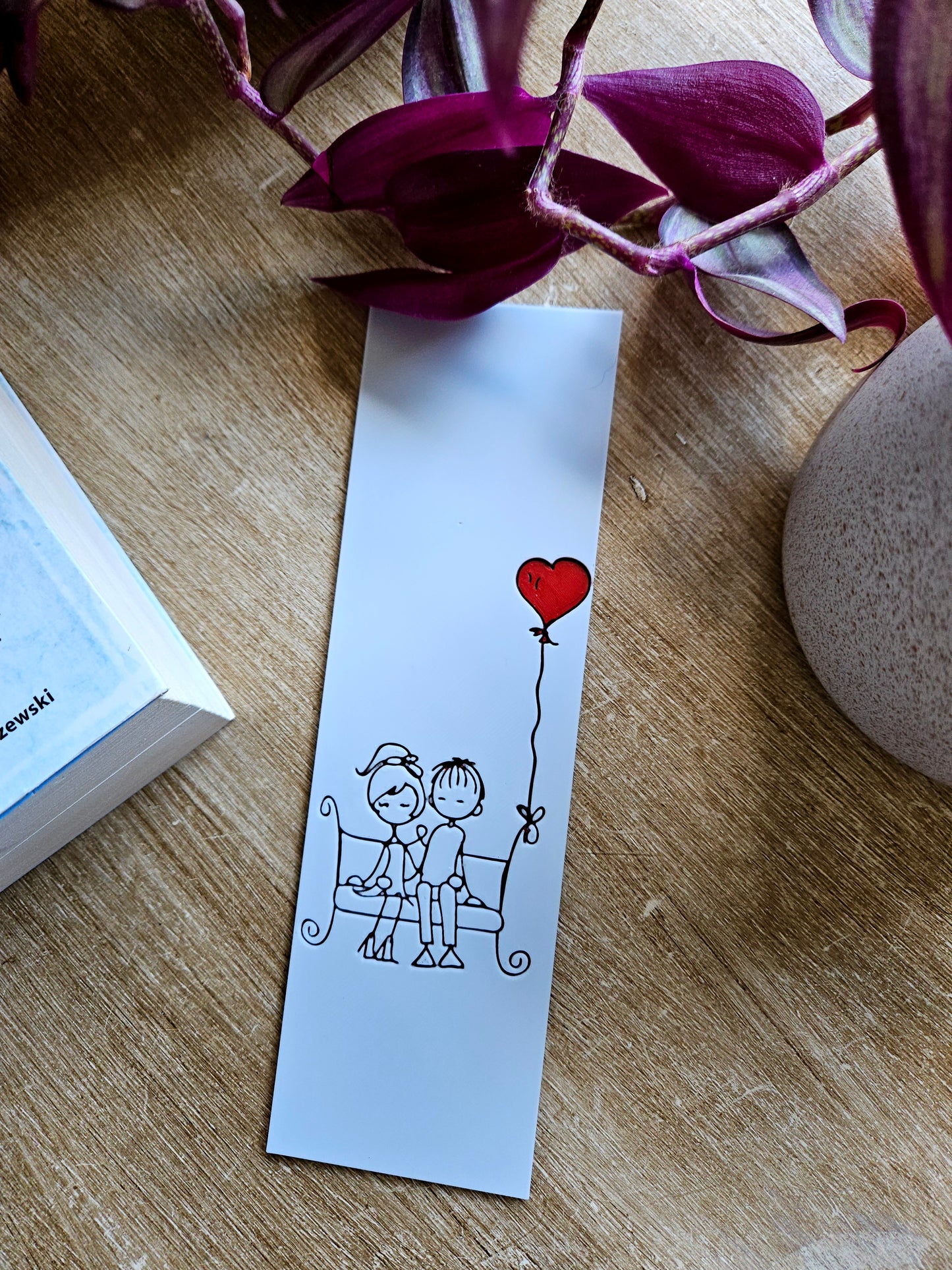 Romantic Couple Swing 3D Printed Bookmark