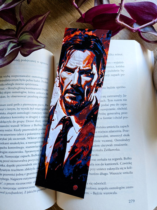 John Wick-Inspired 3D Printed Bookmark – Intense Movie Art