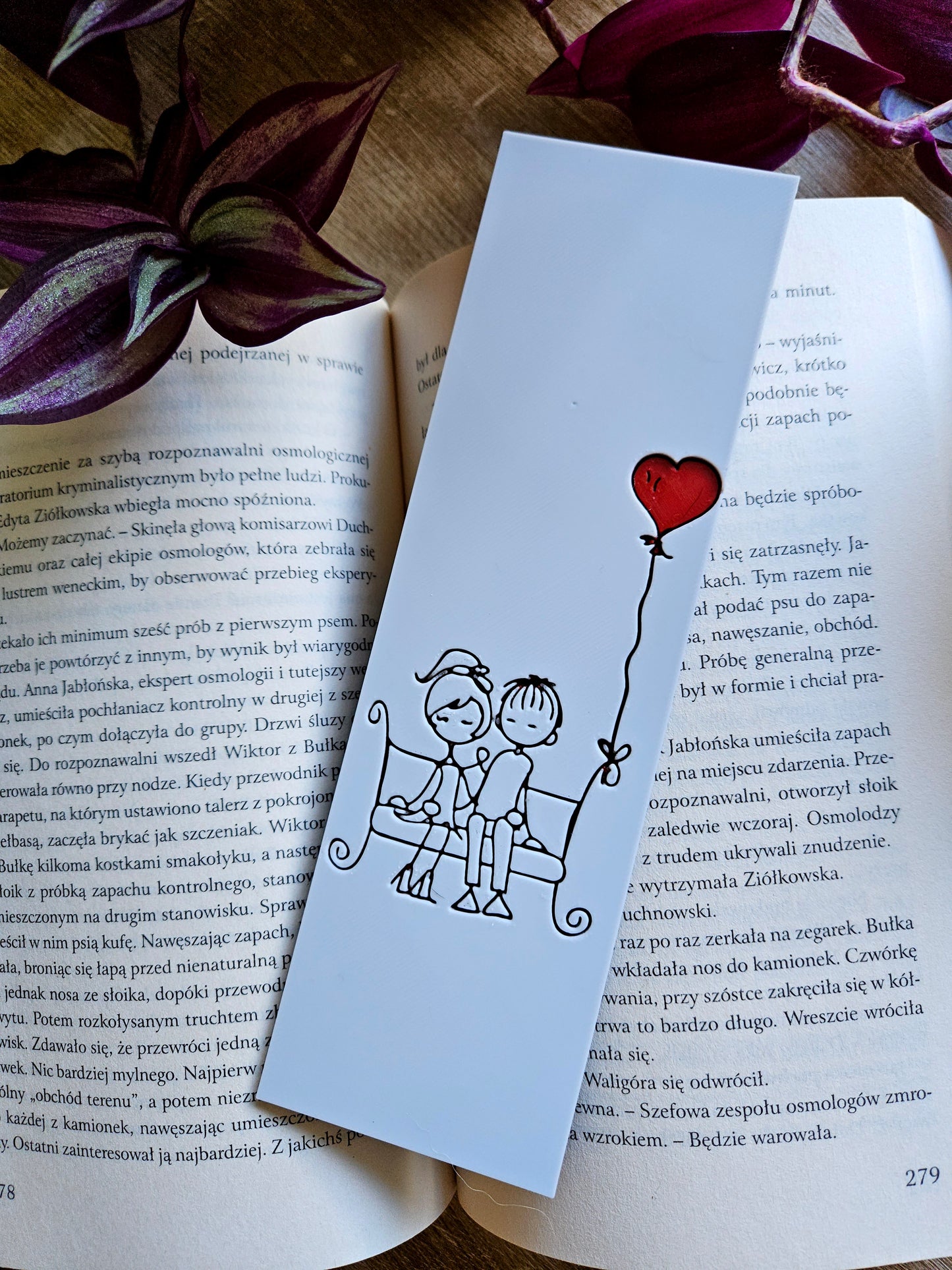 Romantic Couple Swing 3D Printed Bookmark