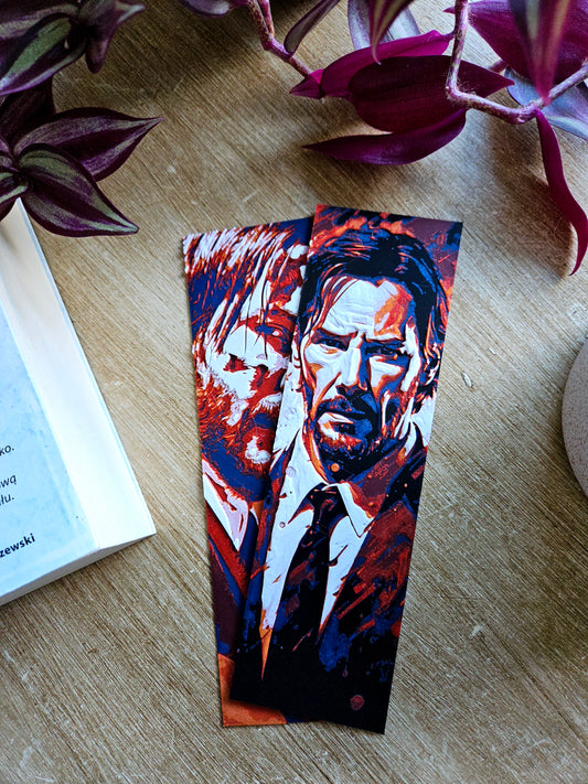 Set of 2 John Wick-Inspired 3D Printed Bookmarks | Perfect for Action Fans and Book Lovers