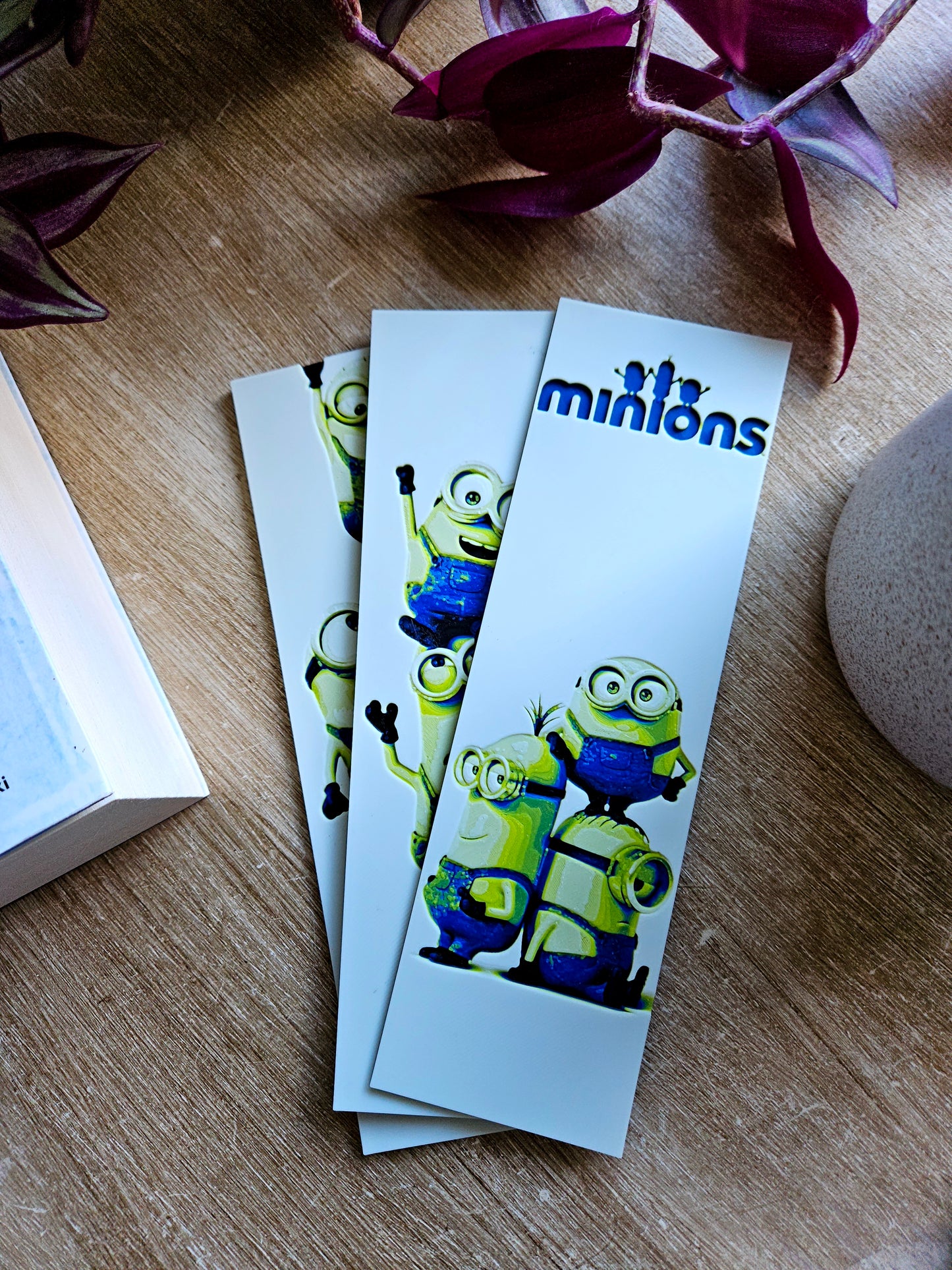 Set of 3 Minion-Themed 3D Printed Bookmarks | Fun and Playful Reading Accessories