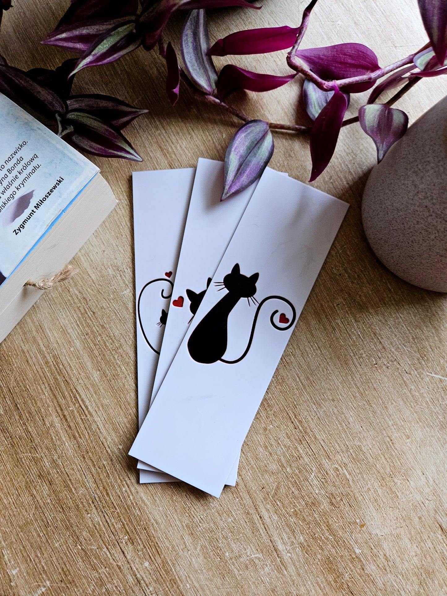 Set of 3 Adorable Cat-Themed 3D Printed Bookmarks | Perfect for Cat Lovers and Bookworms