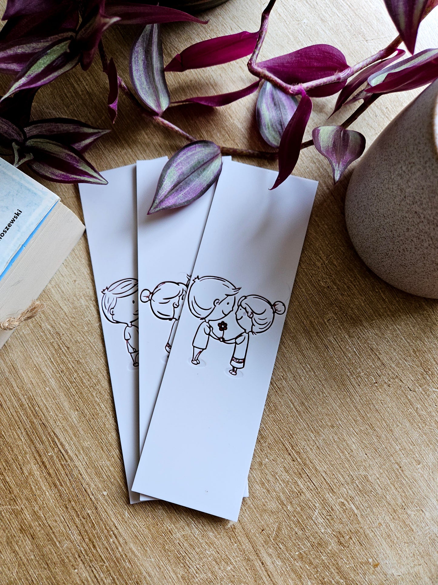 Set of 3 Romantic Couple 3D Printed Bookmarks | Perfect for Book Lovers and Special Occasions