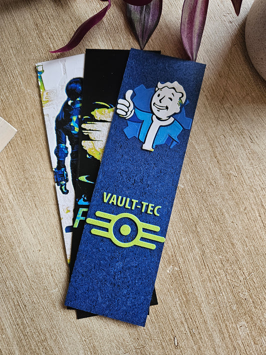 Set of 3 Fallout-Inspired 3D Printed Bookmarks | Perfect for Gamers & Post-Apocalyptic Fans