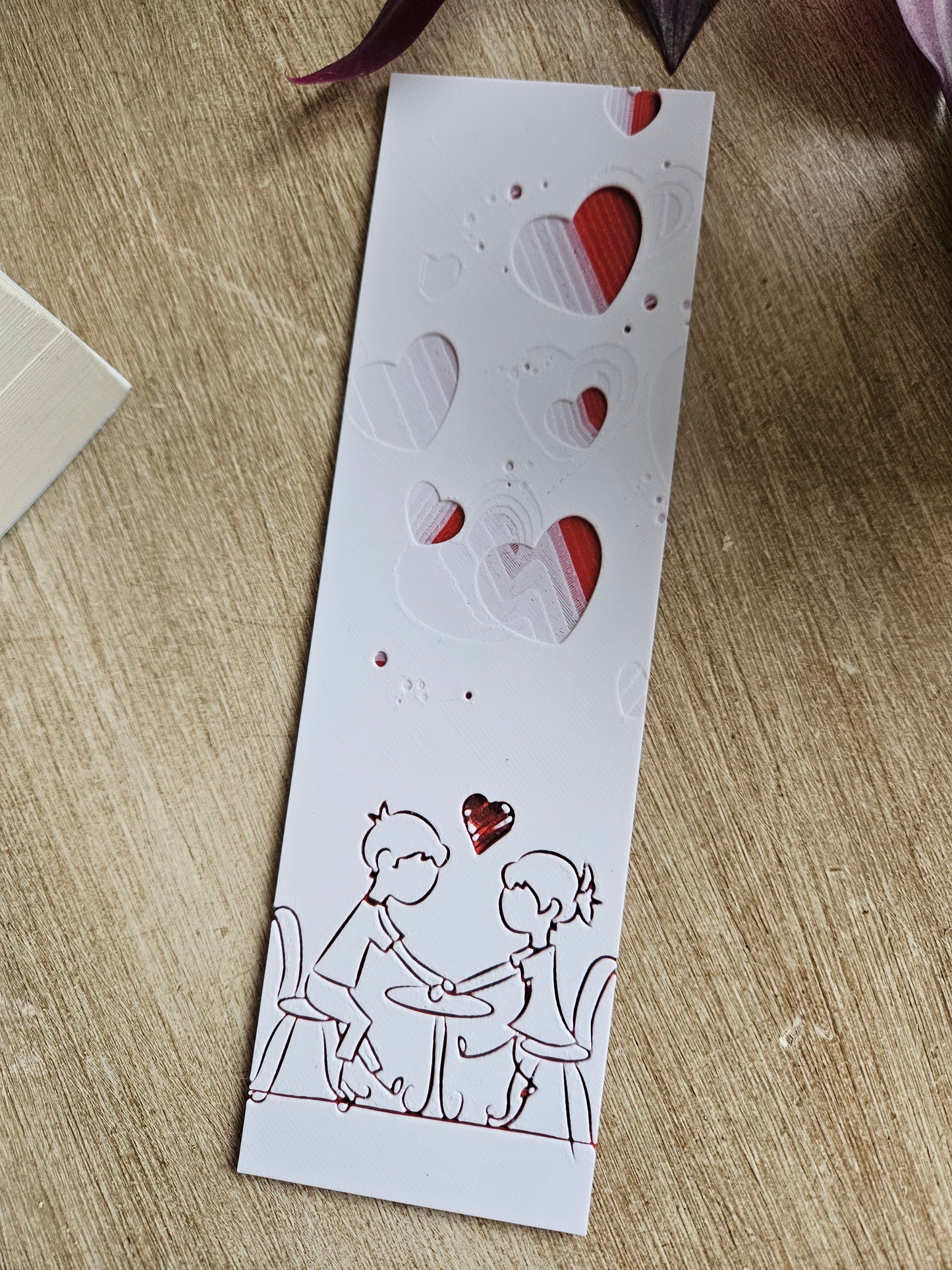 Romantic 3D-Printed Bookmark