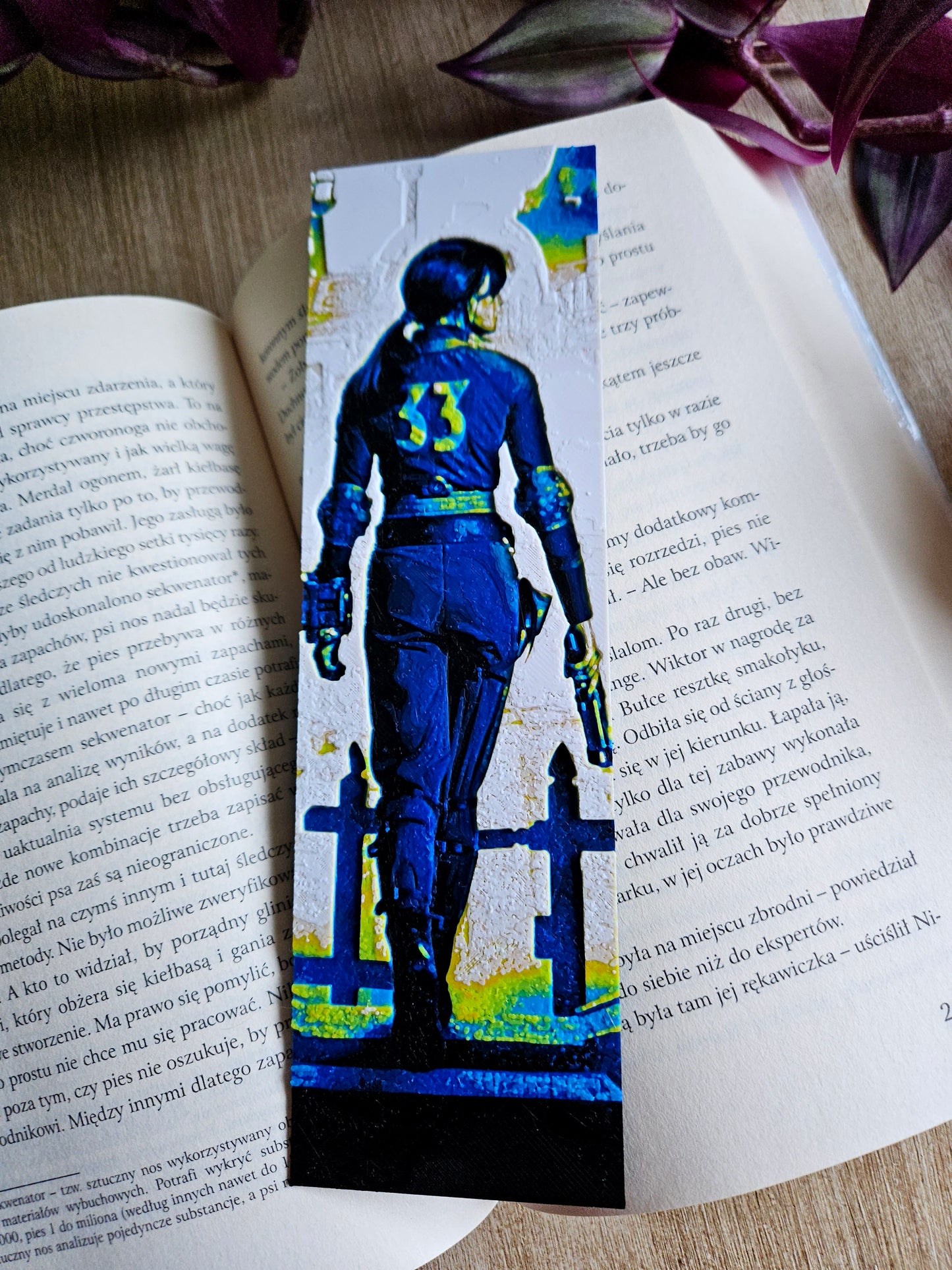 Bold Fallout-Inspired 3D Printed Bookmark – Vault Dweller Edition