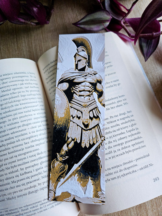 3D Printed Spartan Warrior Bookmark - Ancient Hero Design