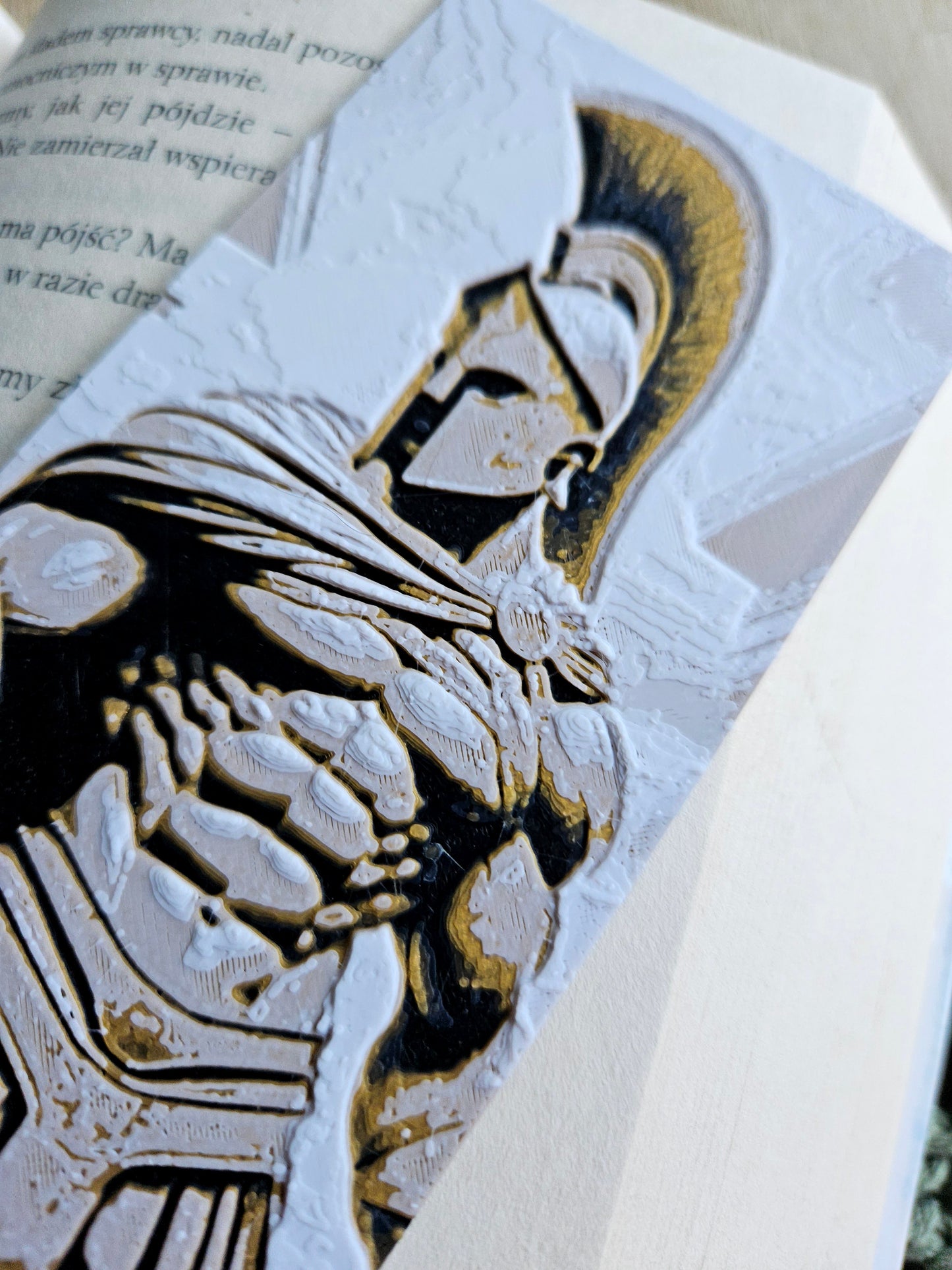 3D Printed Spartan Warrior Bookmark - Ancient Hero Design