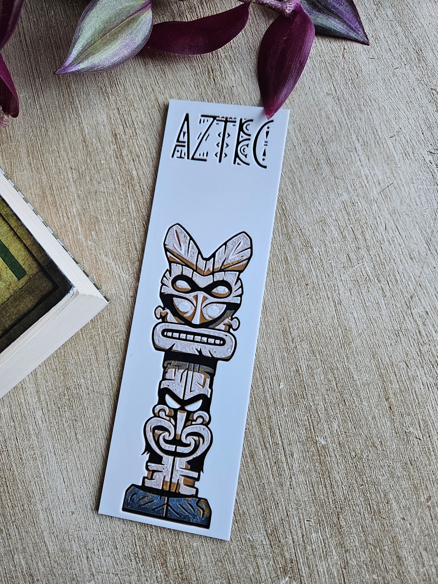 Aztec Totem 3D Printed Bookmark – Unique Tribal Design