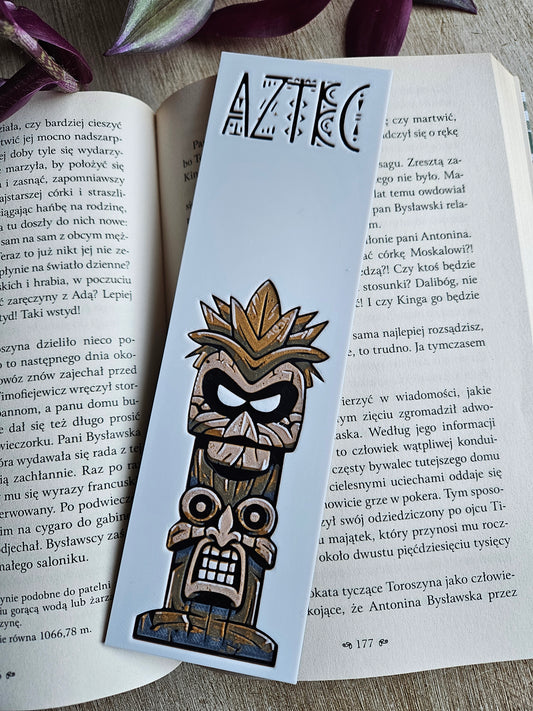 Aztec Totem 3D Printed Bookmark – Bold Cultural Design