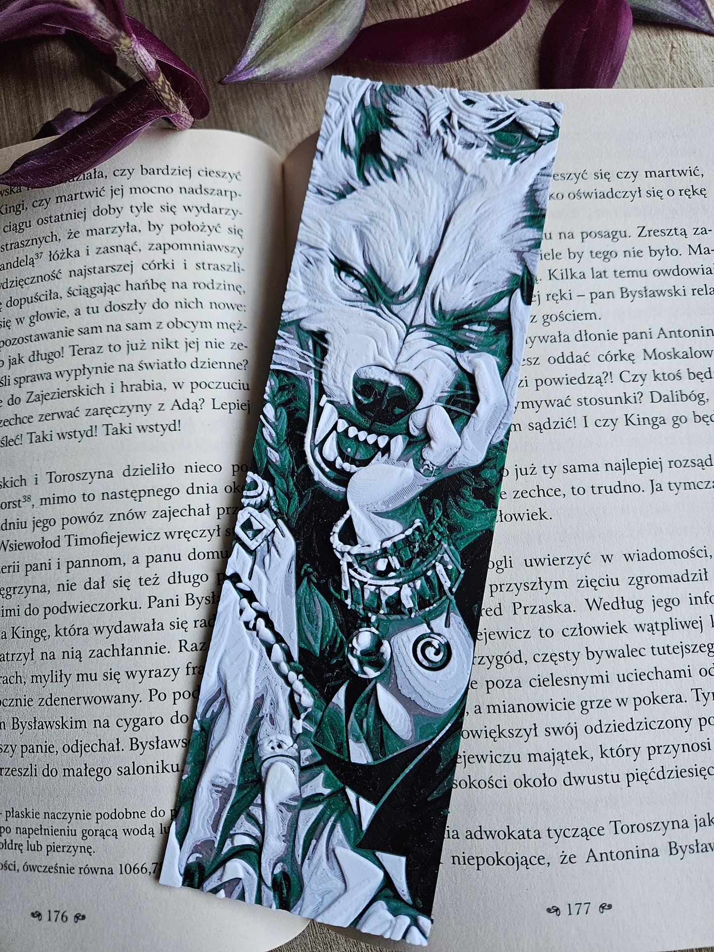 Set of 3 Werewolf-Themed 3D Printed Bookmarks | Perfect for Fantasy & Dark Art Lovers