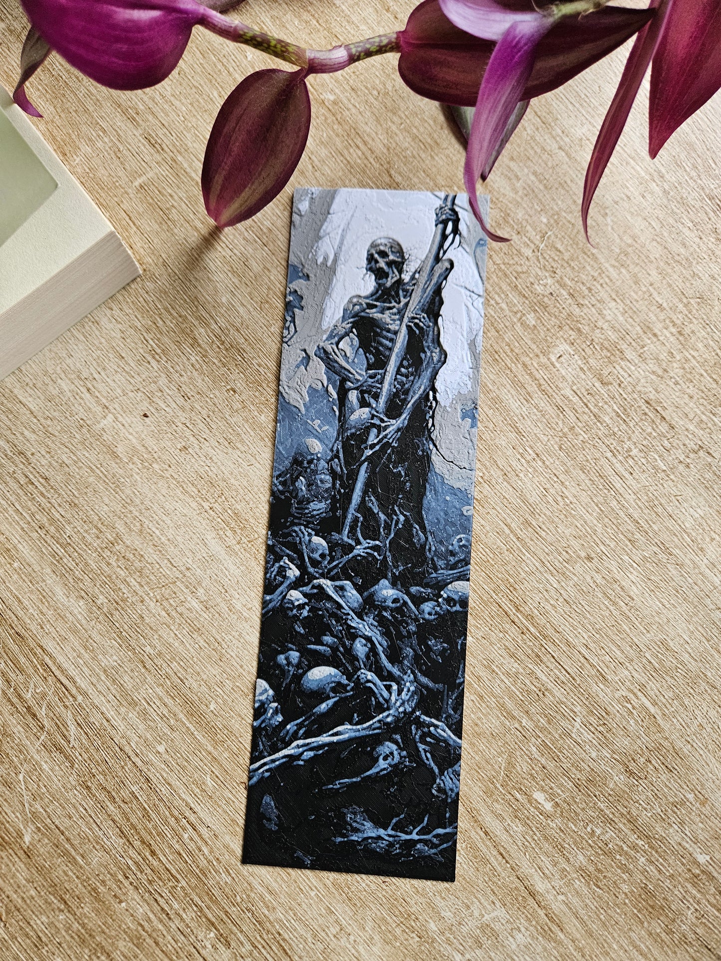 Set of 3 Dark Horror-Themed 3D Printed Bookmarks | Perfect for Fans of Macabre and Gothic Art