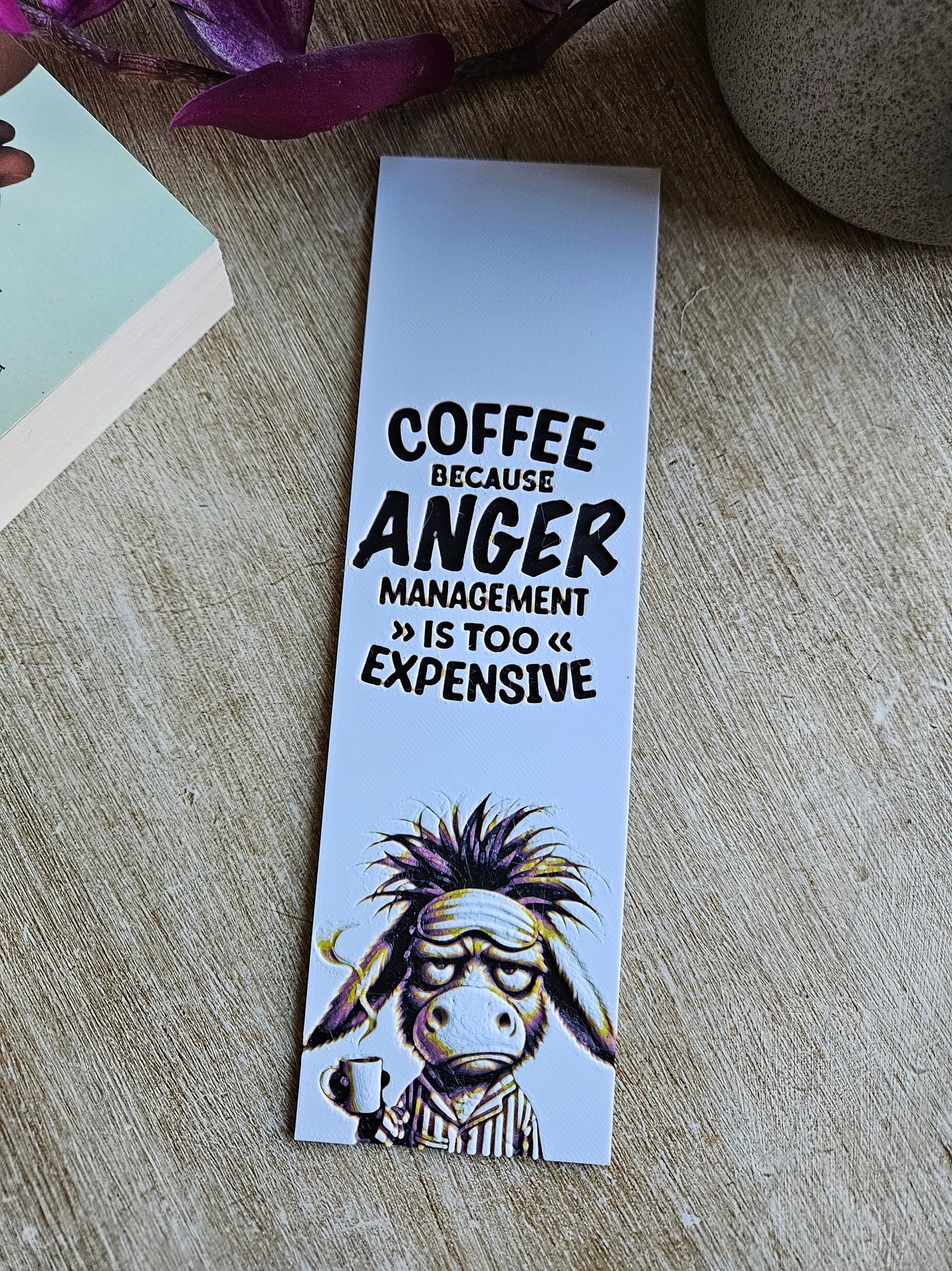 Coffee Addict's Perfect Bookmark - Funny Donkey Edition