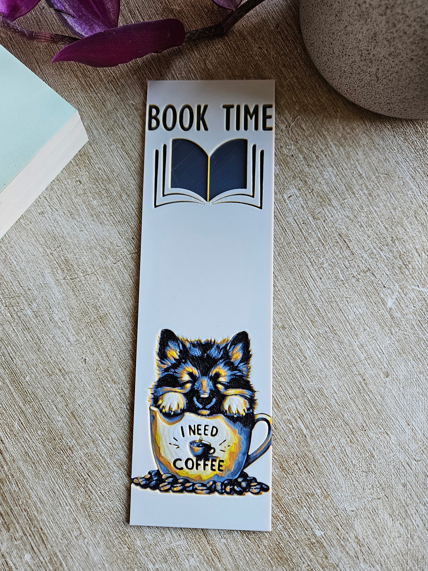 Book Time Bookmark – Coffee & Furry Friend Edition