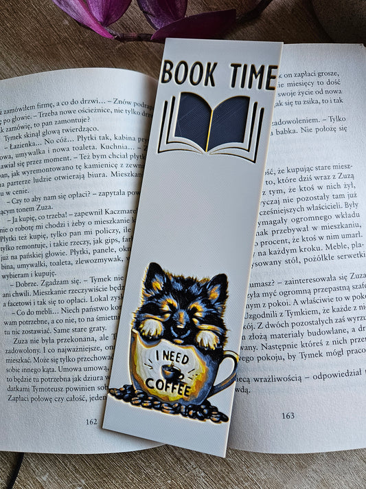 Book Time Bookmark – Coffee & Furry Friend Edition