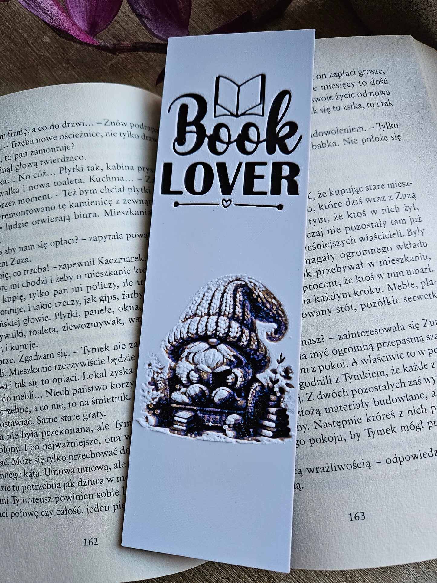 Set of 3 Gnome-Themed 'Books & Coffee' 3D Printed Bookmarks | Perfect for Book Lovers and Coffee Enthusiasts