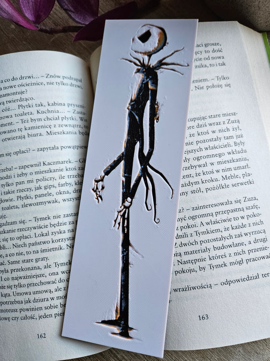 Tim Burton Inspired 3D Printed Bookmark – Jack's Silhouette