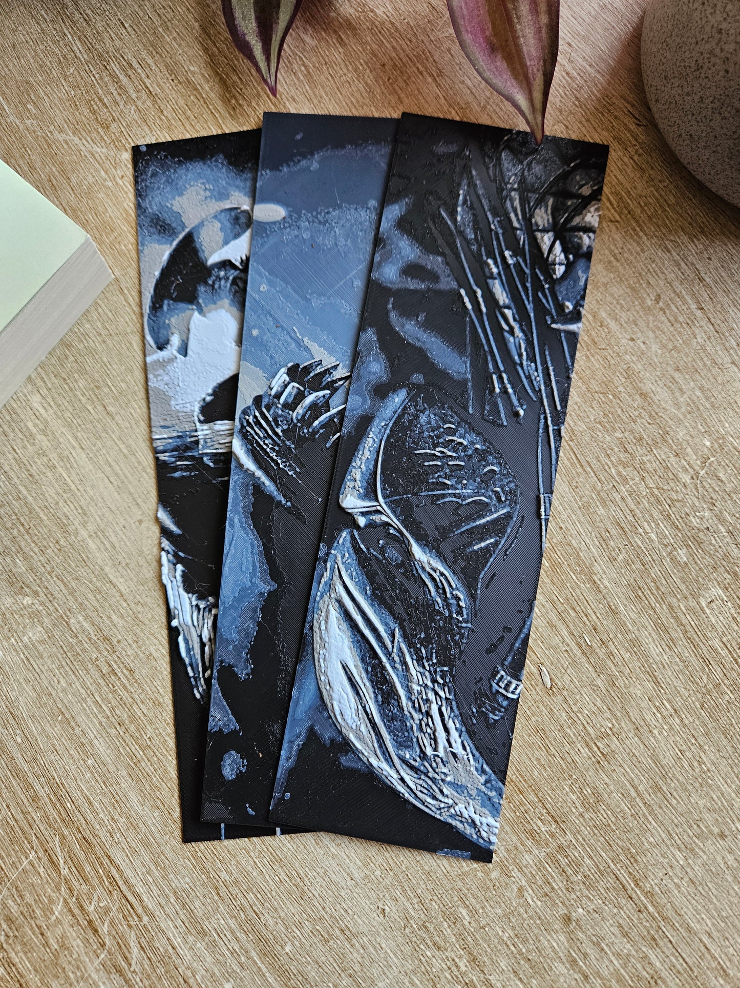 Set of 3 Alien Movie-Inspired 3D Printed Bookmarks | Perfect for Sci-Fi and Horror Fans