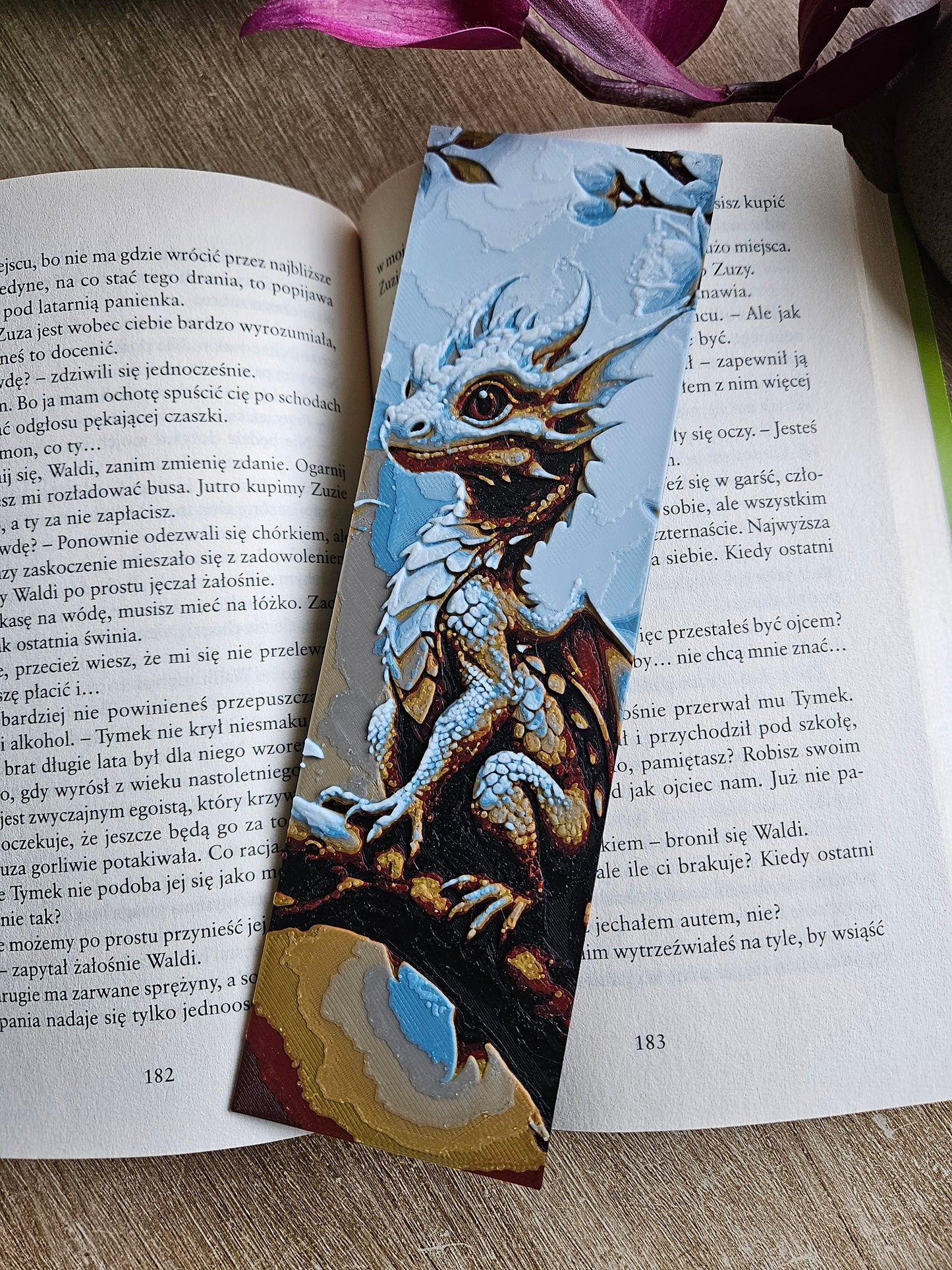 Set of 3 Dragon-Themed 3D Printed Bookmarks | Perfect for Fantasy Lovers