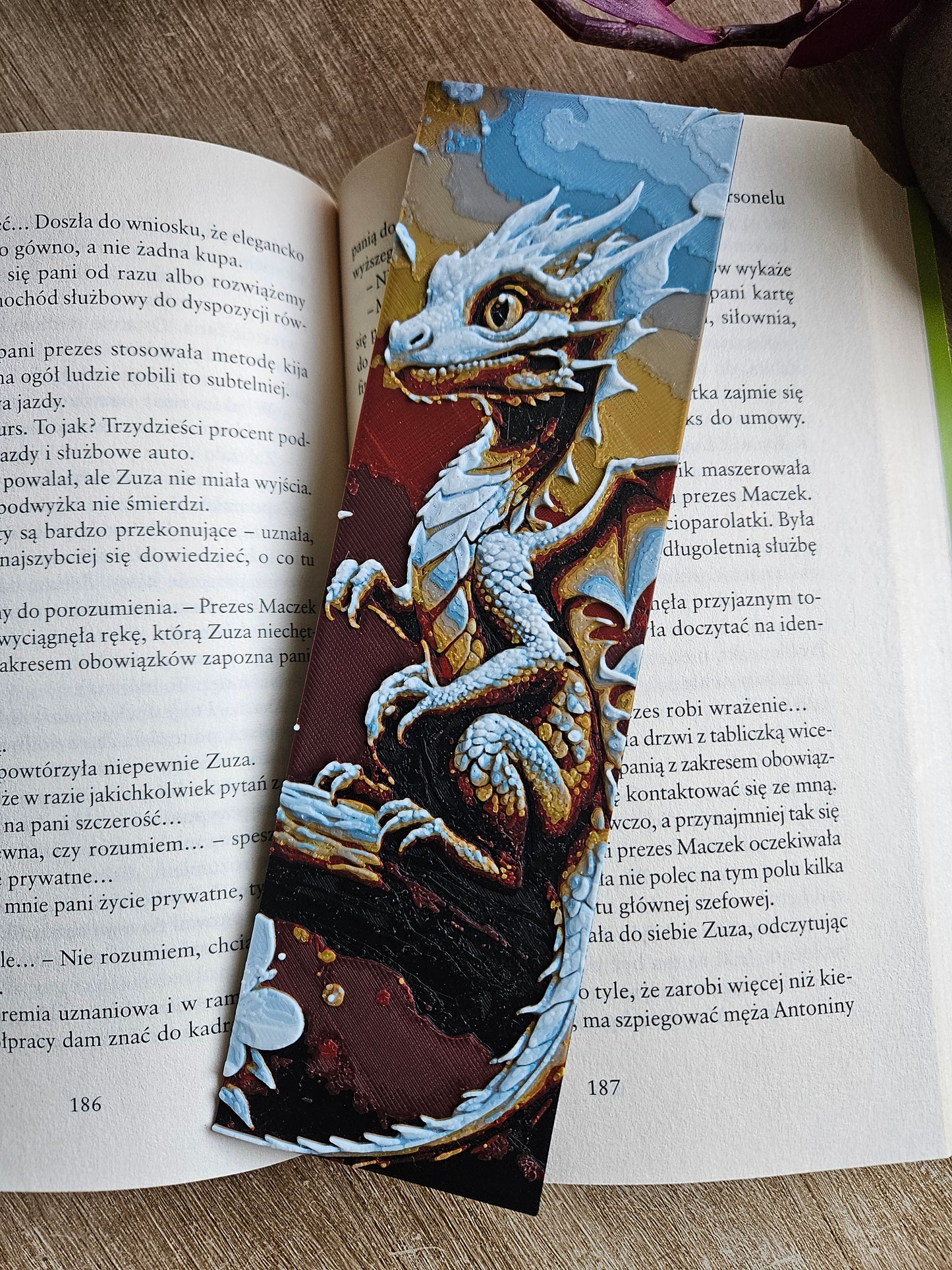 Set of 3 Dragon-Themed 3D Printed Bookmarks | Perfect for Fantasy Lovers