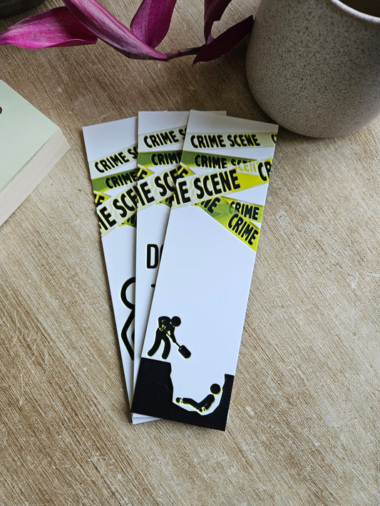 Set of 3 Crime Scene-Themed 3D Printed Bookmarks | Perfect for Mystery and Thriller Fans