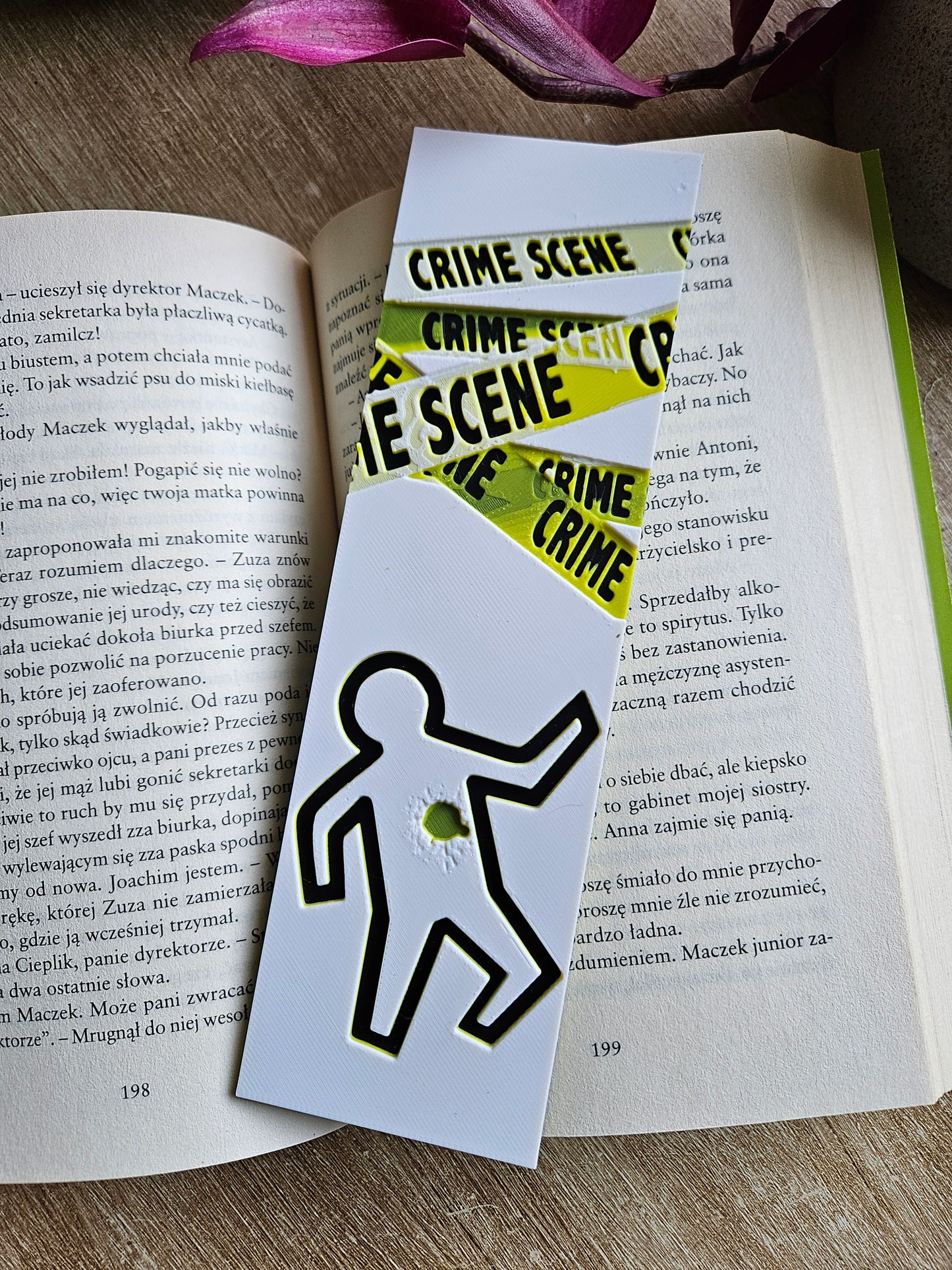 Set of 3 Crime Scene-Themed 3D Printed Bookmarks | Perfect for Mystery and Thriller Fans