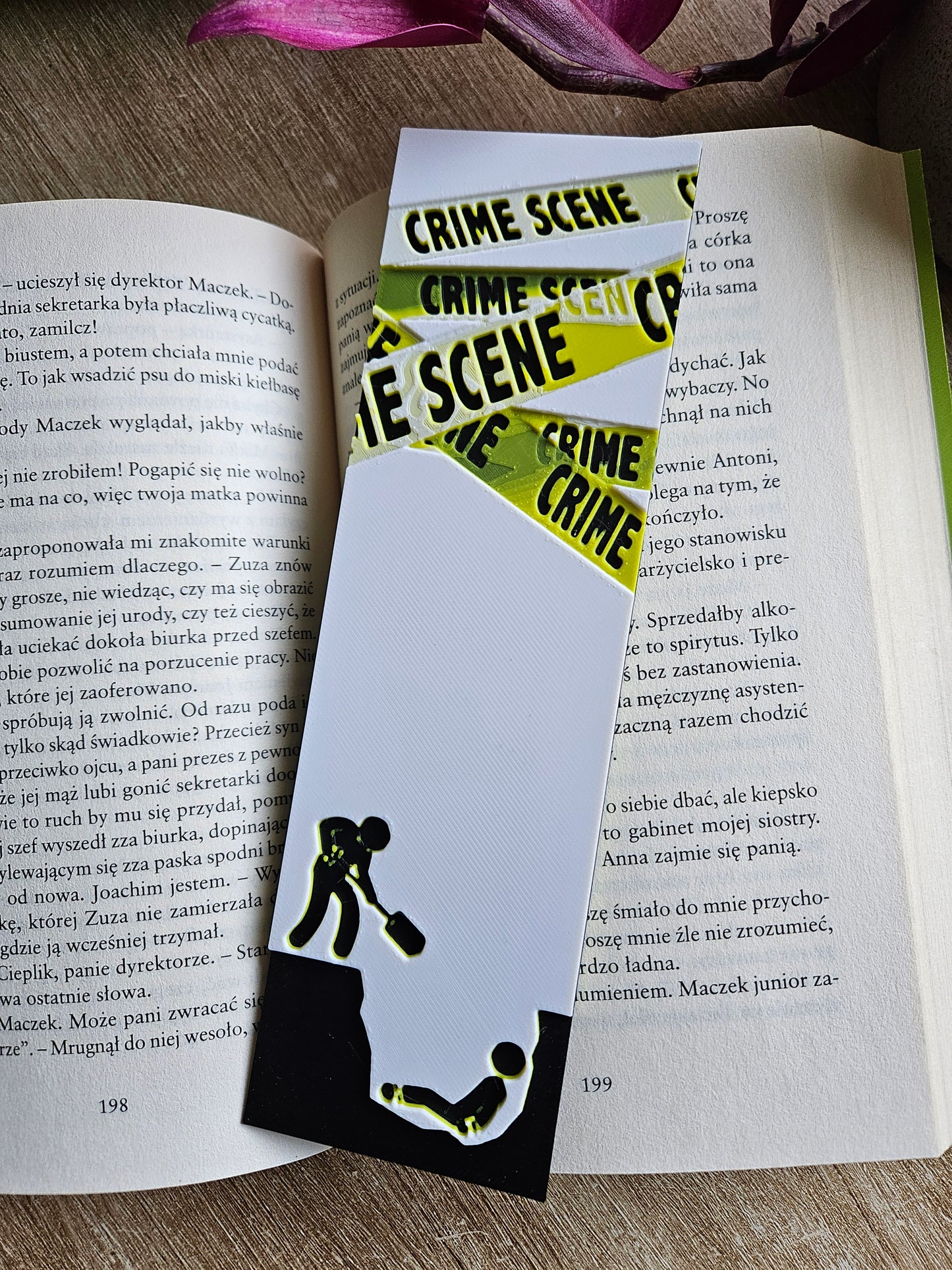 Set of 3 Crime Scene-Themed 3D Printed Bookmarks | Perfect for Mystery and Thriller Fans