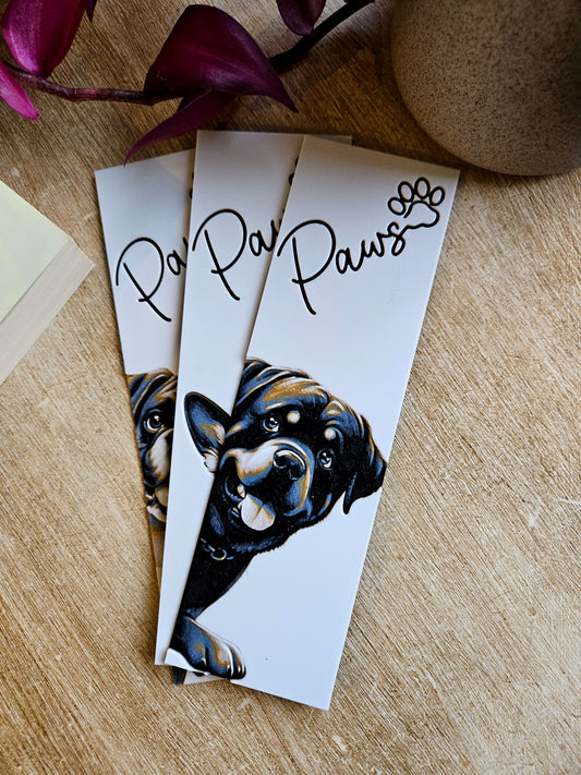 Paws-Themed Dog Bookmarks | Set of 3 Adorable Designs