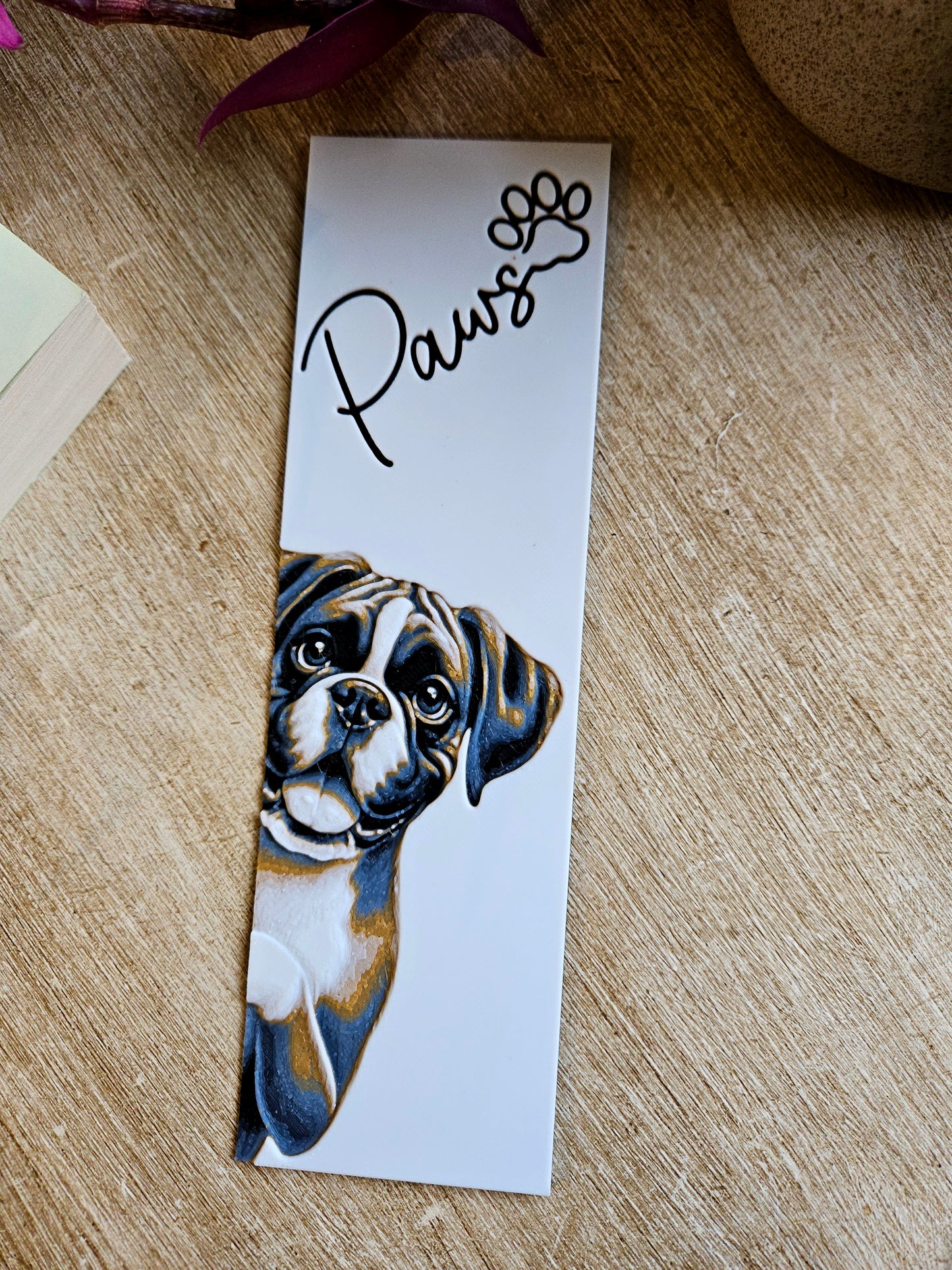 Boxer Paws 3D Printed Bookmark – Adorable Dog Design