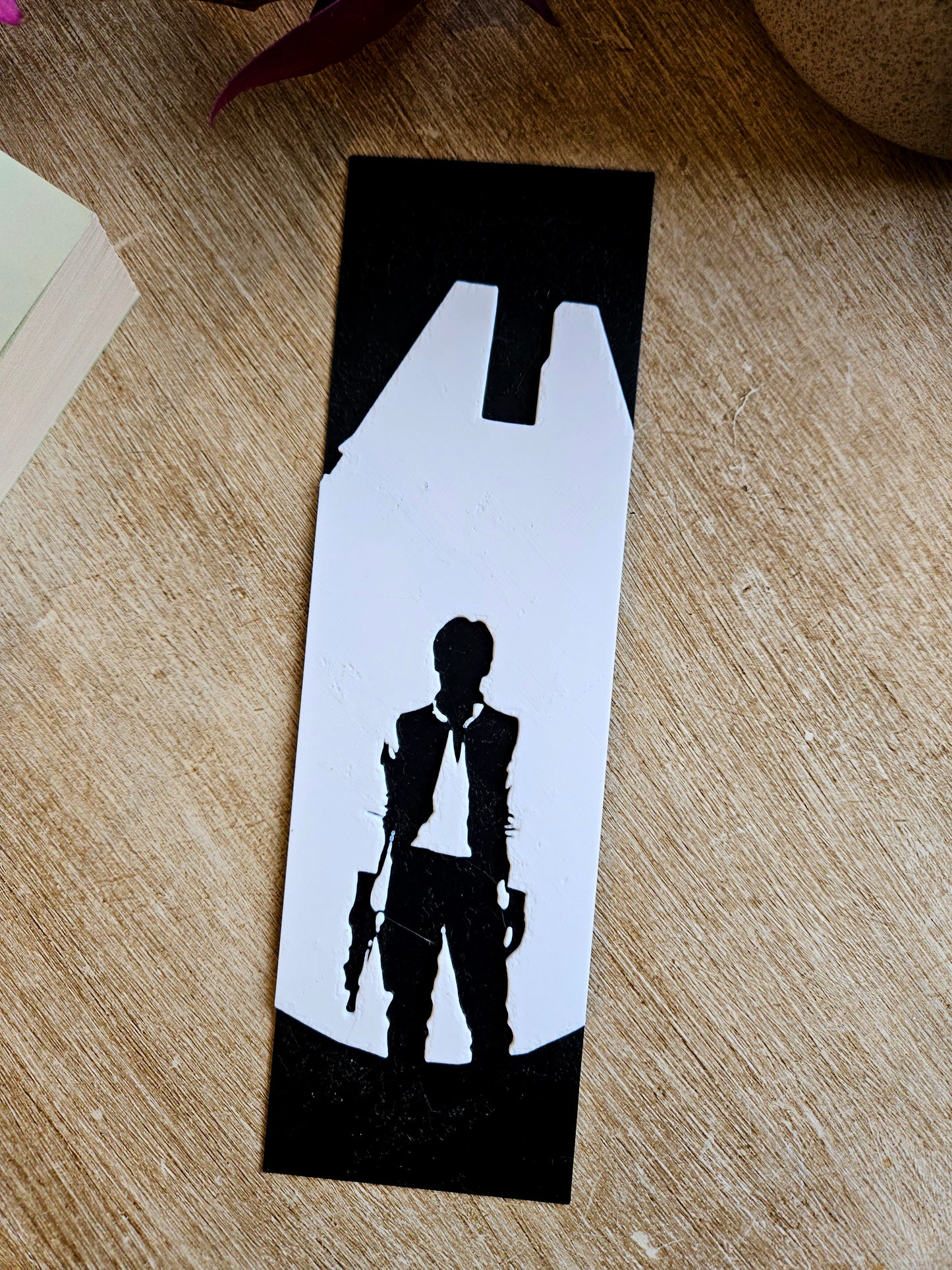 Han Solo Silhouette 3D Printed Bookmark – Star Wars Inspired Design