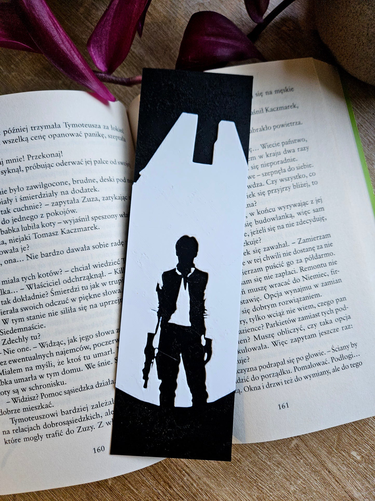 Han Solo Silhouette 3D Printed Bookmark – Star Wars Inspired Design