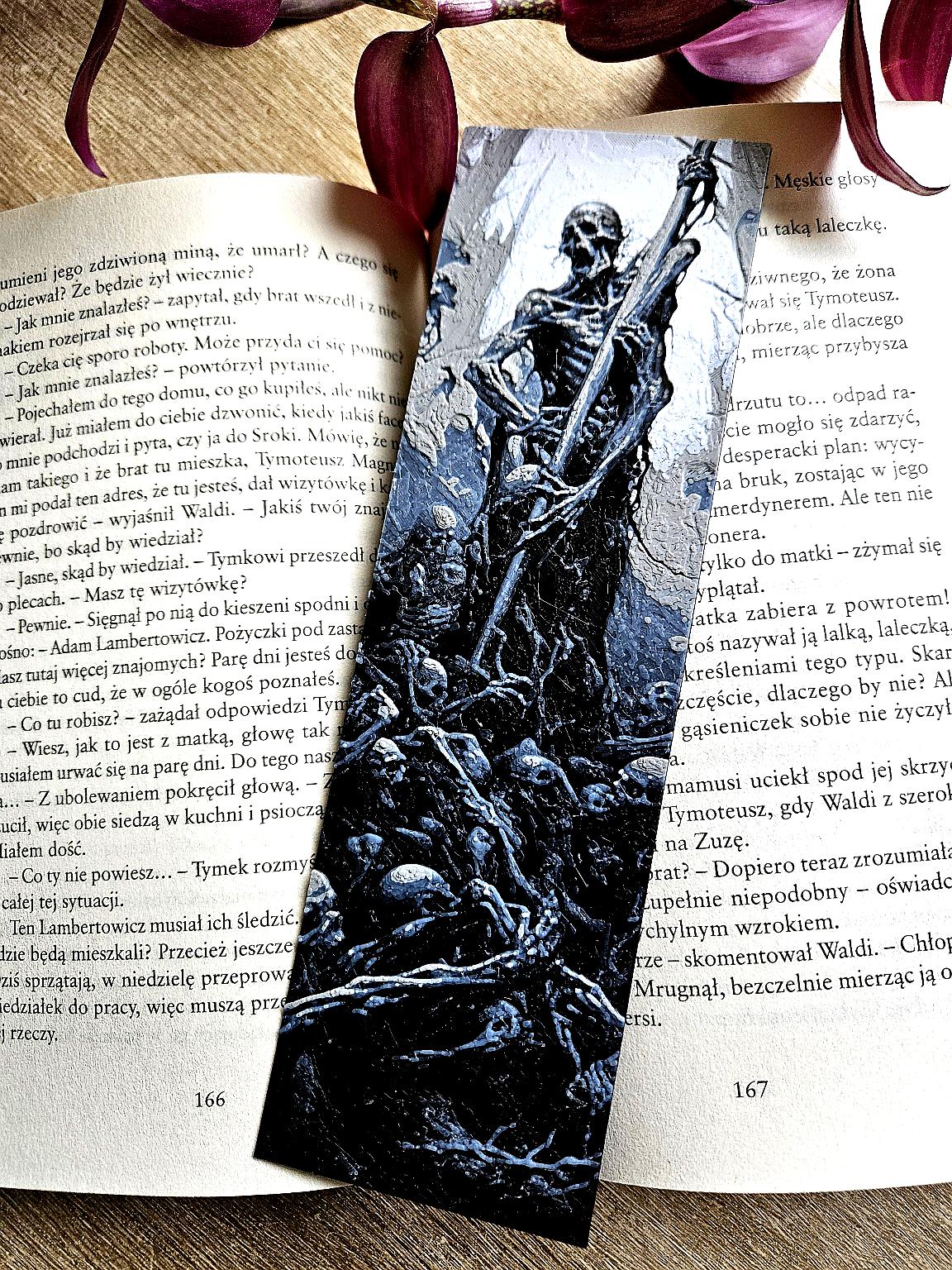 Skeleton Overlord Bookmark – Epic Gothic Fantasy