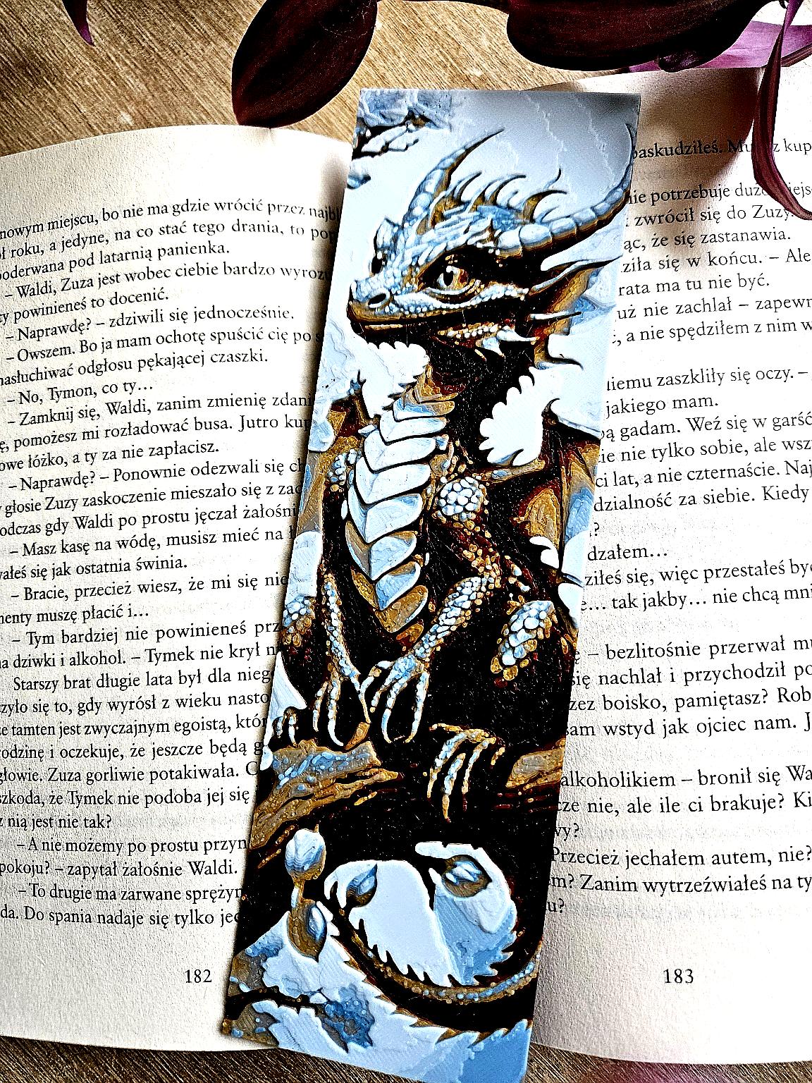 Perched Dragon Bookmark – Majestic Fantasy Design