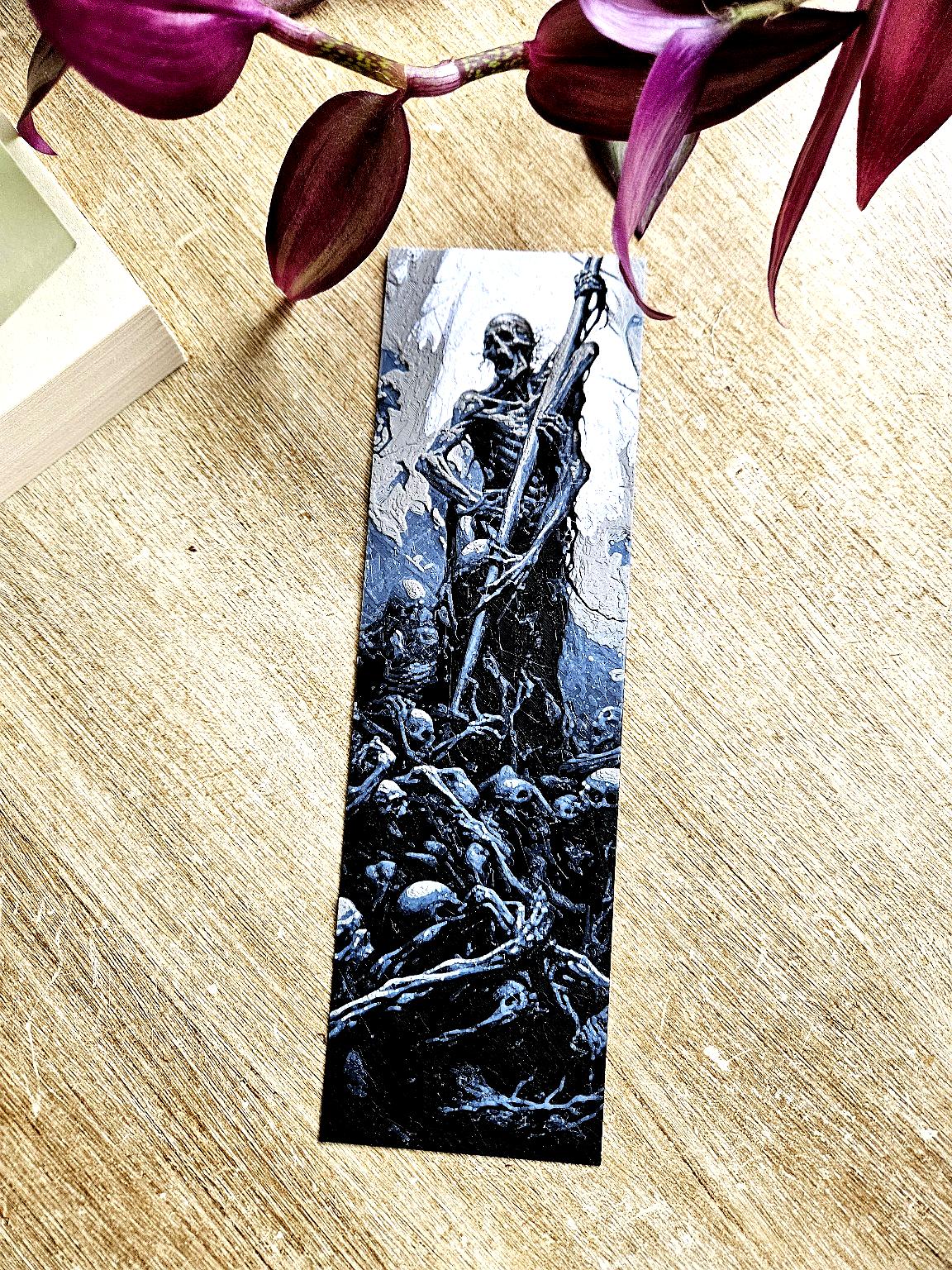 Skeleton Overlord Bookmark – Epic Gothic Fantasy